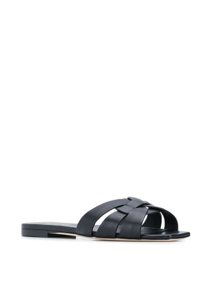 SAINT LAURENT 24SS Women's Sandals - Black Mule/Slipper Combo