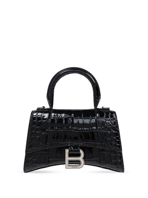 BALENCIAGA Mini Leather Handbag with Crocodile Effect