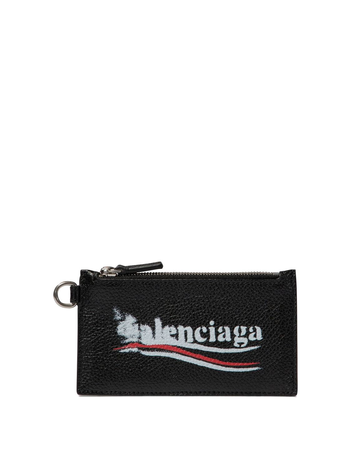 BALENCIAGA Elite Mini Card Holder with Key Strap - 13x7.5 cm