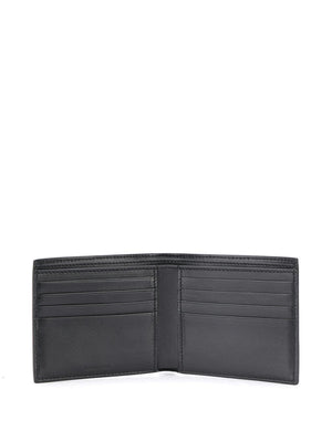 BALENCIAGA Black Square Folded Wallet - Men's Leather Pouch - SS24 Collection