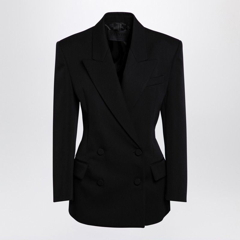 VALENTINO Luxurious Virgin Wool Double-Breasted Jacket for Women