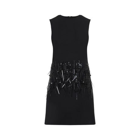 VALENTINO Chic Wool Silk Blend Mini Dress