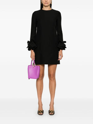 VALENTINO Embroidered Wool-Silk Blend Mini Dress