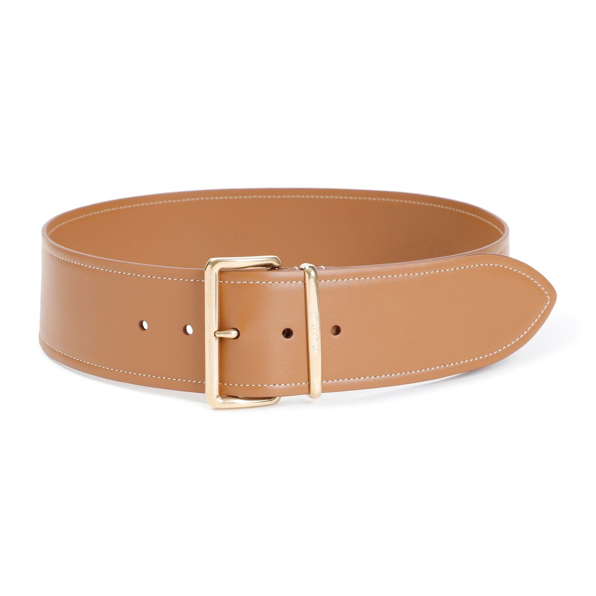 MIU MIU Elegant Calfskin Leather Mini Belt, 6cm Width