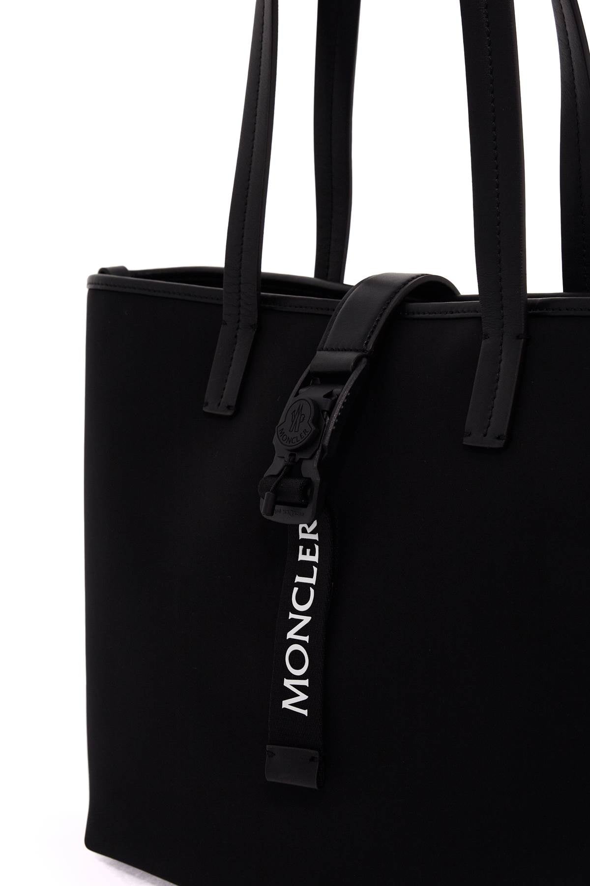 MONCLER Water-Repellent Tote Handbag with Leather Details