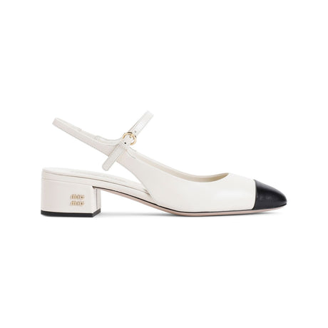 MIU MIU Elegant Ivory Goat Leather Pumps