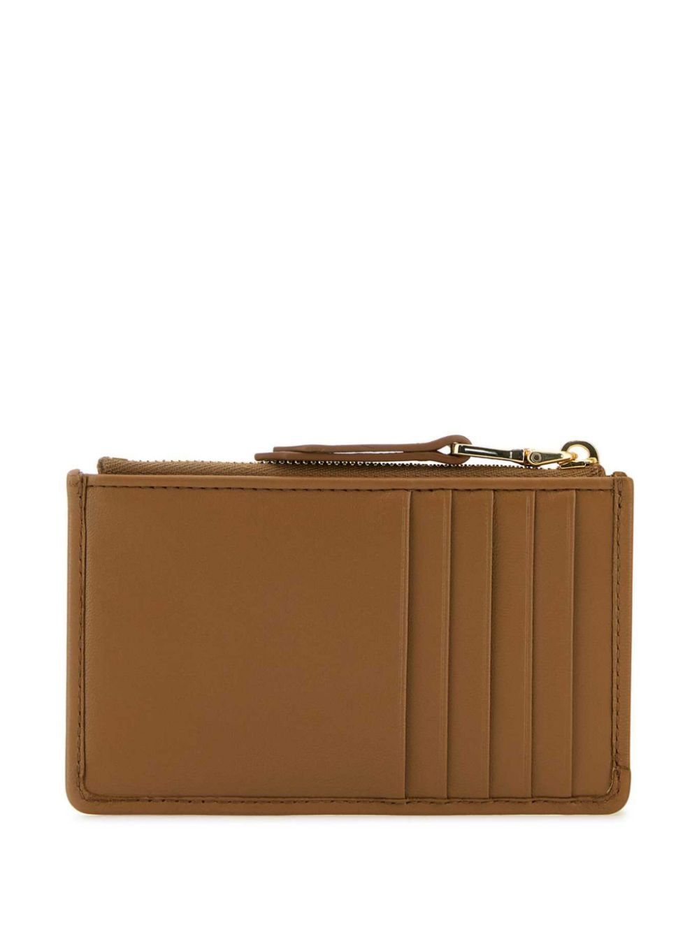 MIU MIU Mini Camel Zip Purse with Golden Accents