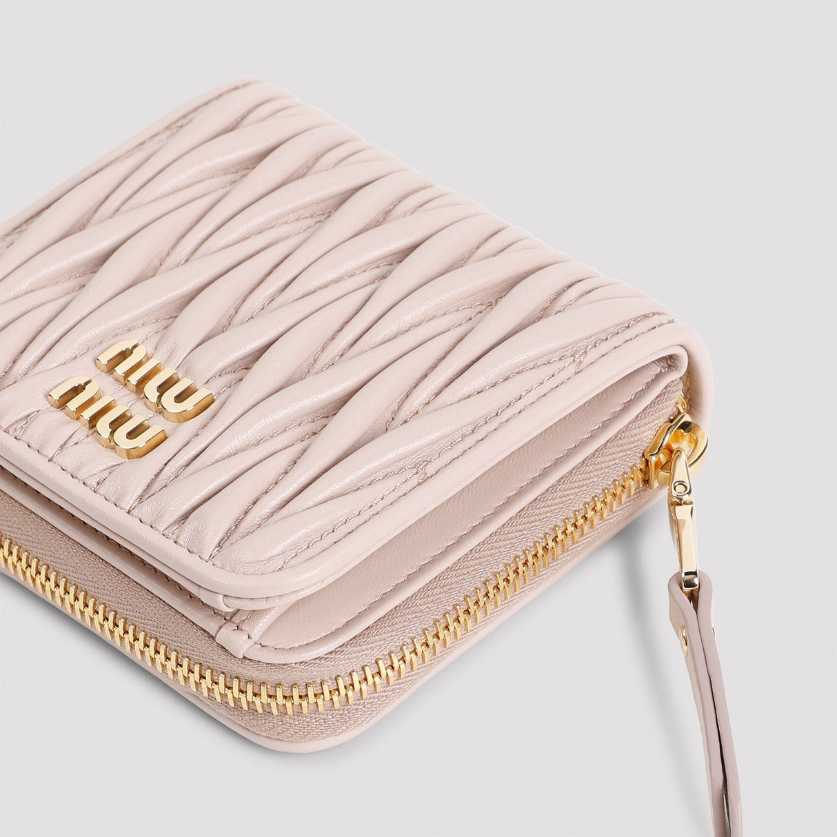 MIU MIU Mini Zip Wallet - Effortless Chic and Versatile