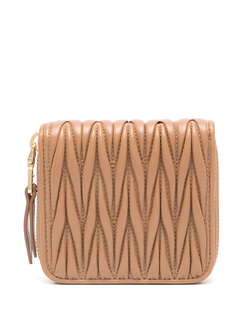 MIU MIU Mini Braided-Zip Wallet