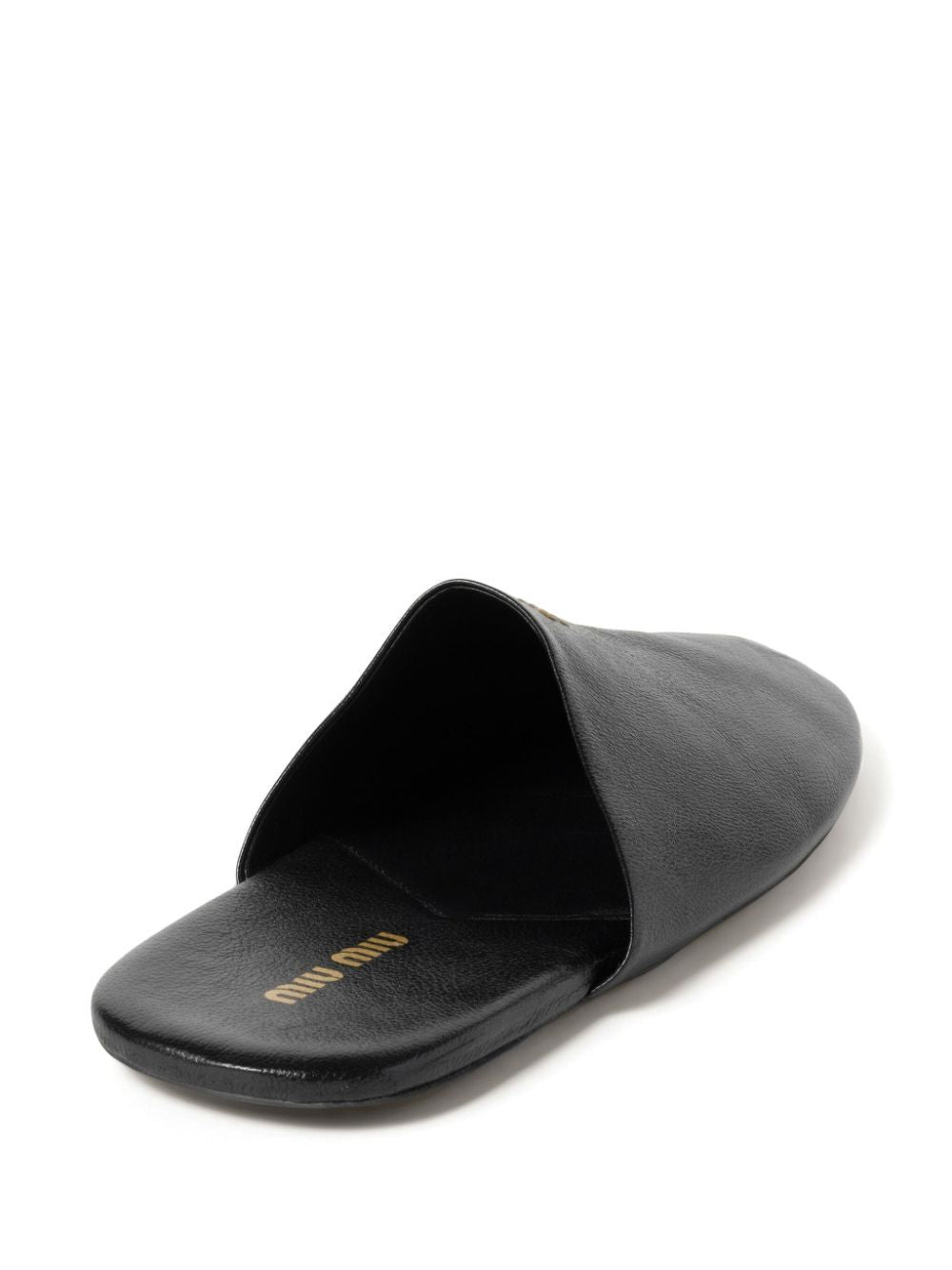 MIU MIU Chic Slip-On Slippers with Luxurious Golden Logo