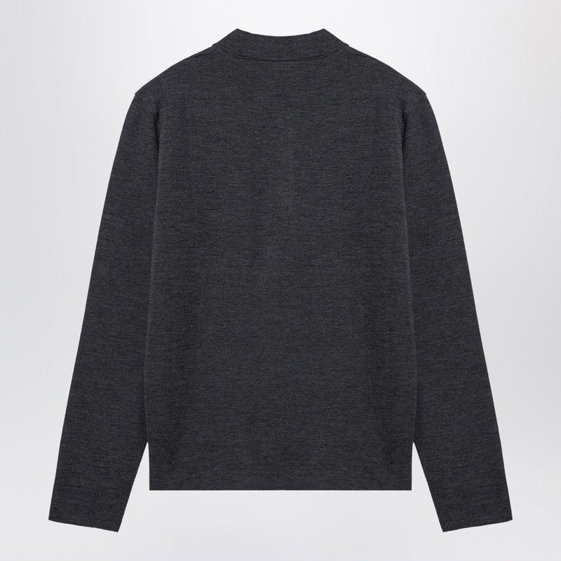 VALENTINO Classic Long-Sleeve Wool Polo Shirt