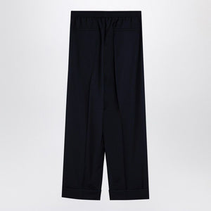 VALENTINO Wide Leg Wool Blend Trousers for Men