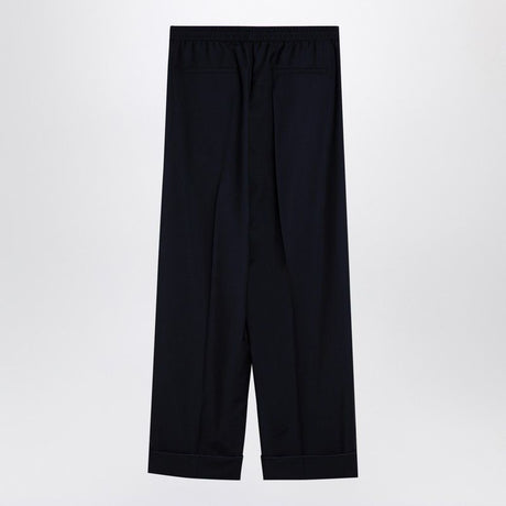 VALENTINO Wide Leg Wool Blend Trousers for Men