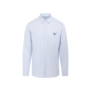 VALENTINO Regimental Striped Cotton Shirt