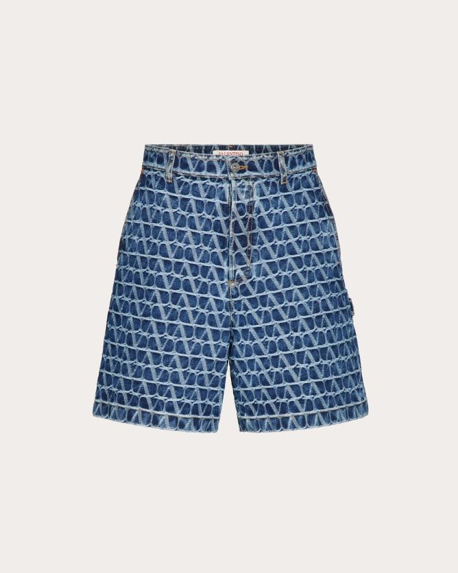 VALENTINO Iconic Mini Denim Shorts