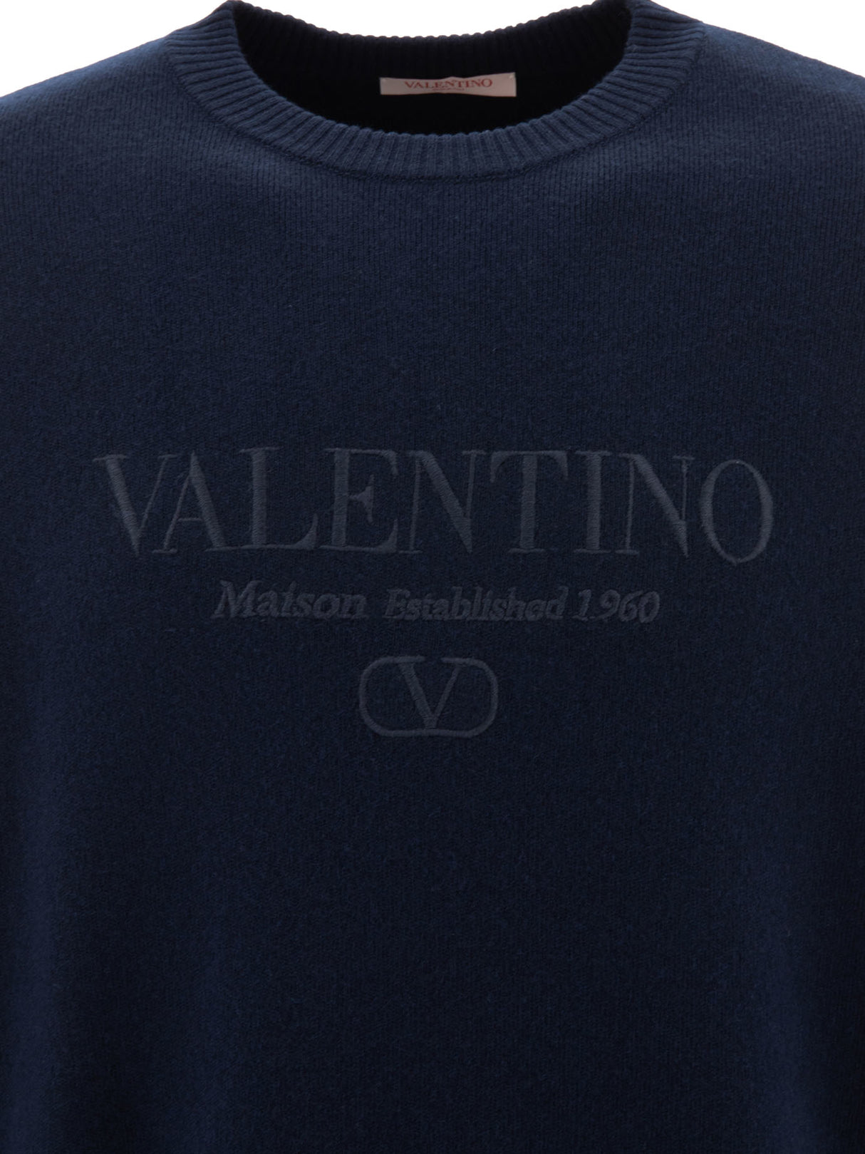 VALENTINO Luxury Blue Wool Sweater