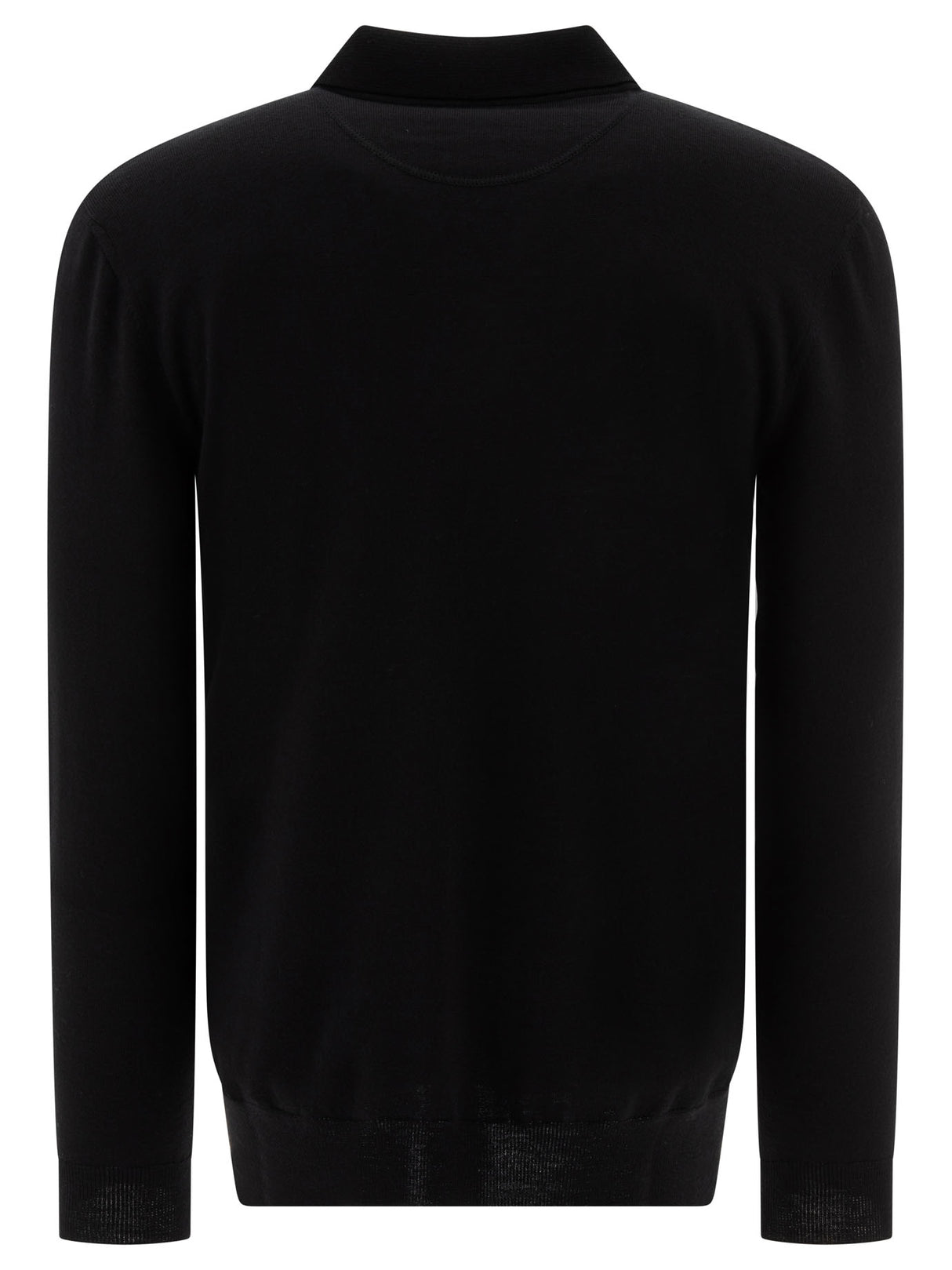 VALENTINO Luxury Wool Polo Shirt - Black