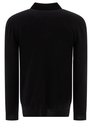 VALENTINO Luxury Wool Polo Shirt - Black