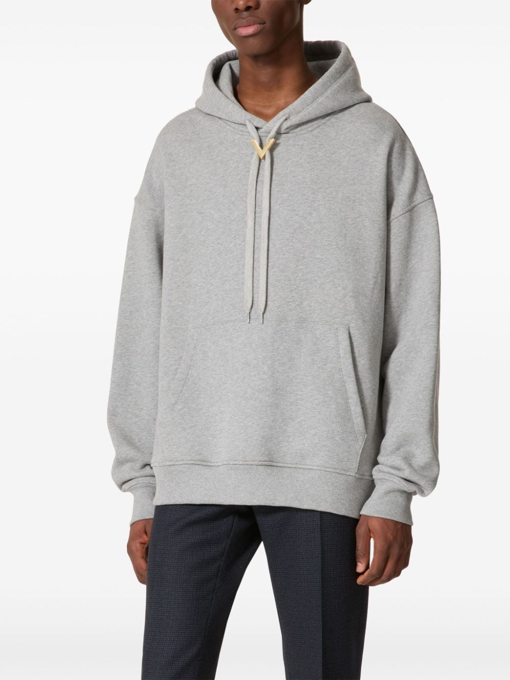 VALENTINO Metallic V Detail Hoodie