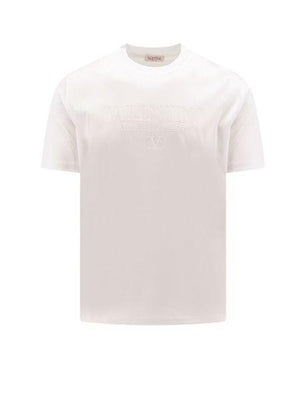 VALENTINO GARAVANI Men's Short-Sleeved Crewneck T-Shirt with Tone-on-Tone Print