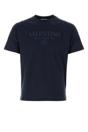 VALENTINO GARAVANI Men's Short-Sleeved Crewneck T-Shirt with Tone-on-Tone Print