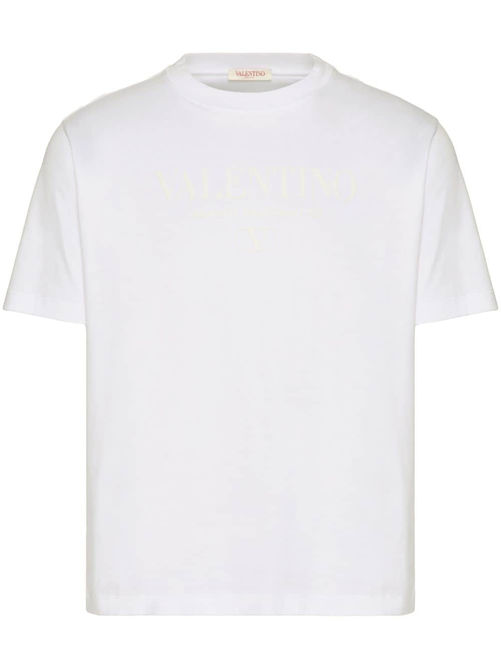 VALENTINO Classic Rubberized Logo Cotton Tee