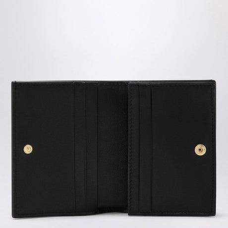 VALENTINO GARAVANI Mini Black Calfskin Leather Wallet - The Bold Edition