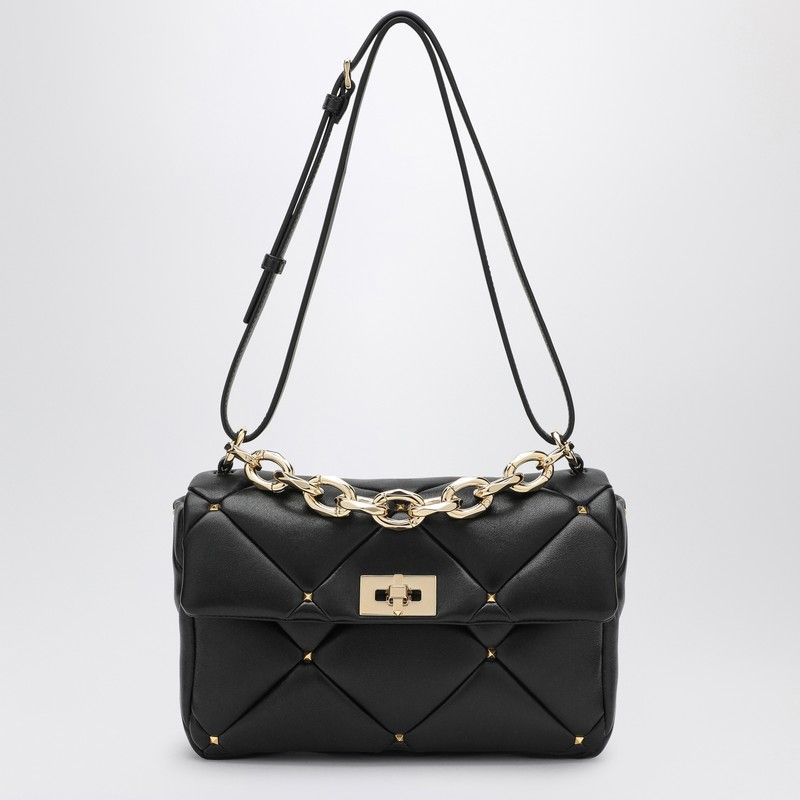 VALENTINO GARAVANI Rockstud Spike Mini Black Handbag