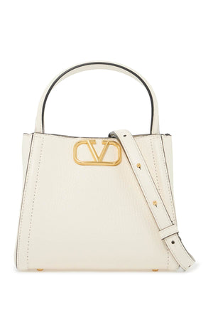 VALENTINO GARAVANI AllTime Classic Hammered Leather Tote with VLogo