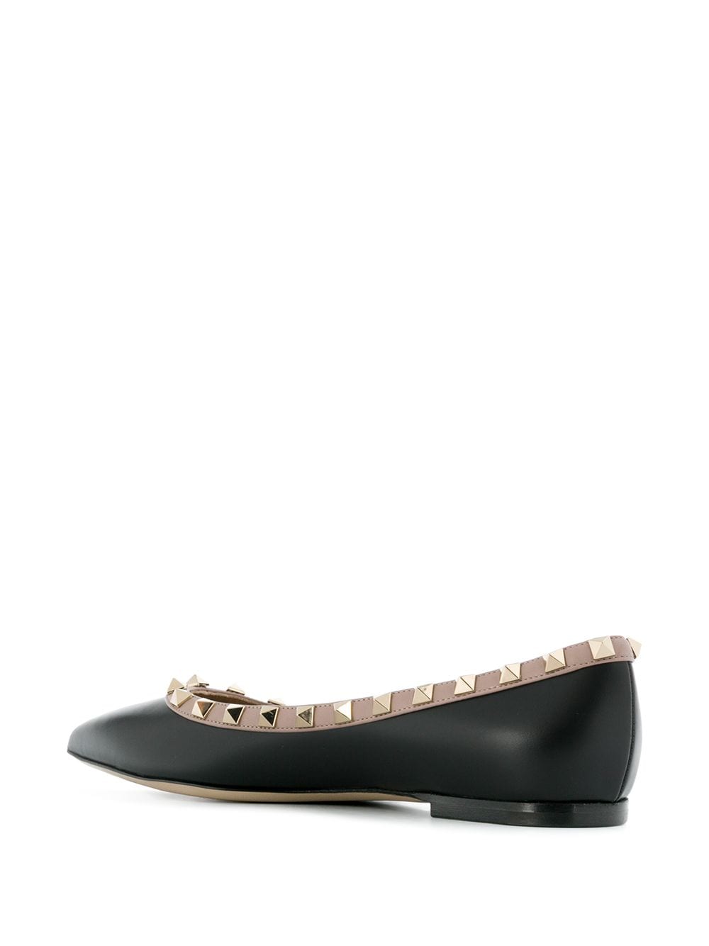 VALENTINO GARAVANI Rockstud Leather Ballet Flats