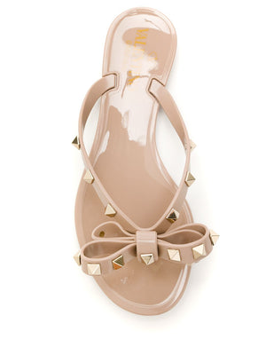 VALENTINO GARAVANI Summer Elegance Studded Thong Sandals