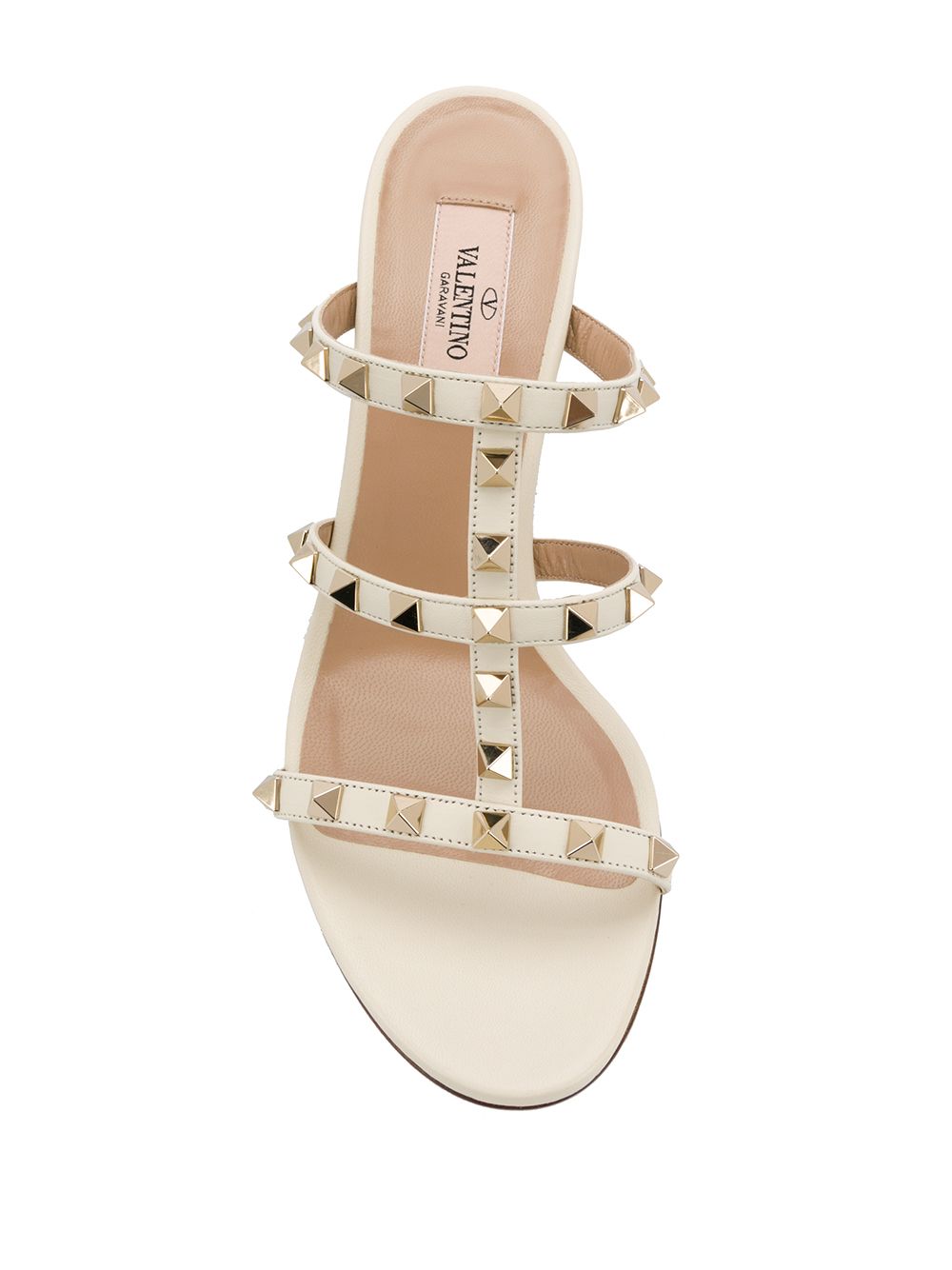 VALENTINO GARAVANI Elegant Ivory Studded Leather Sandals