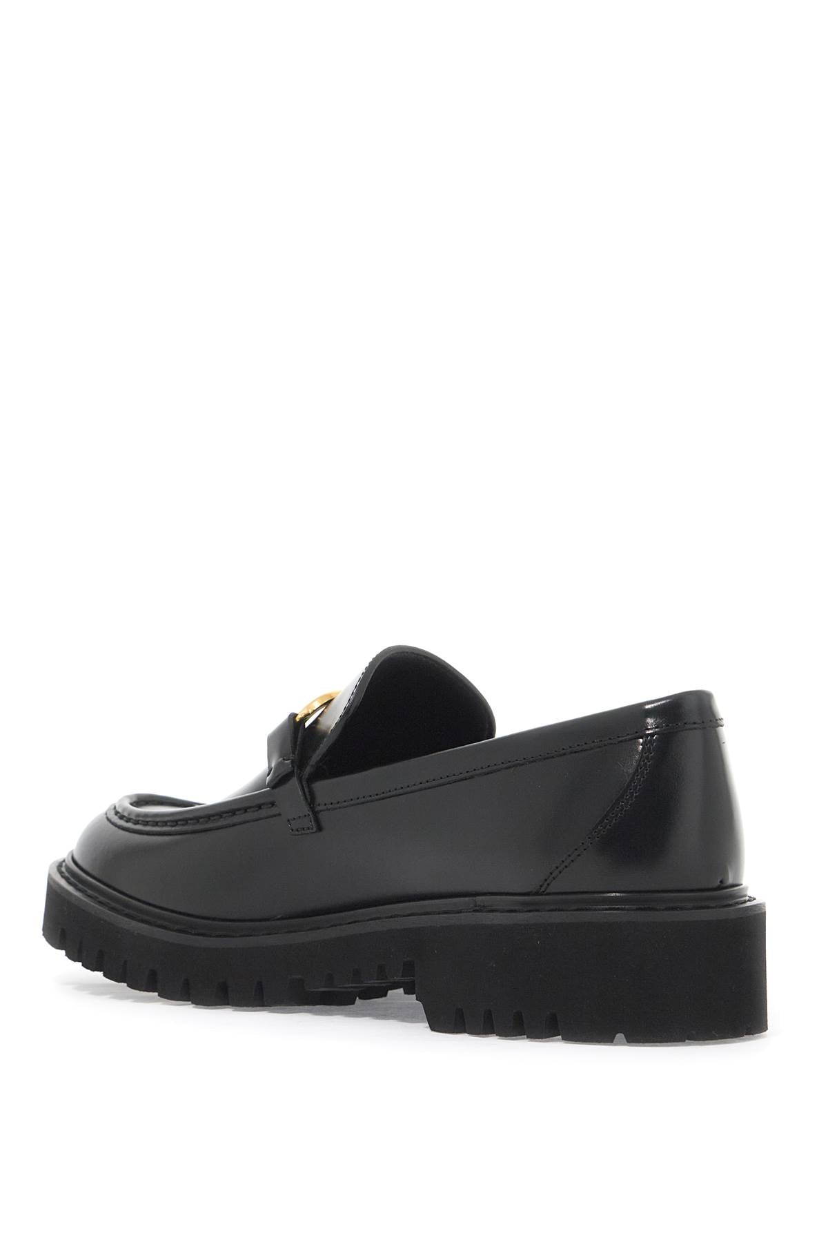 VALENTINO GARAVANI Glossy Signature Leather Loafers