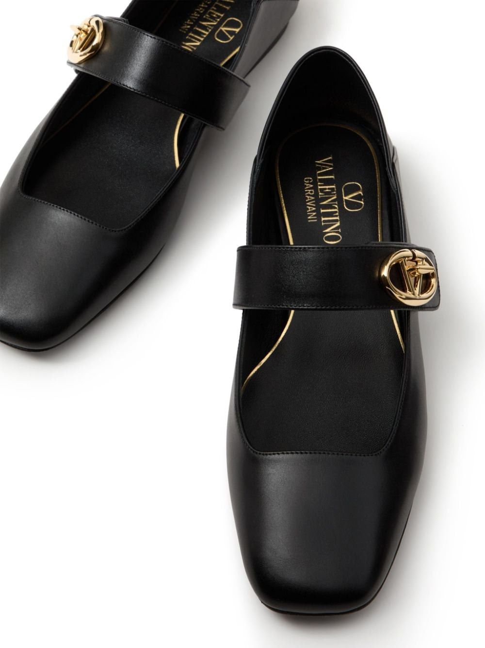 VALENTINO Chic Leather Ballerina Flats