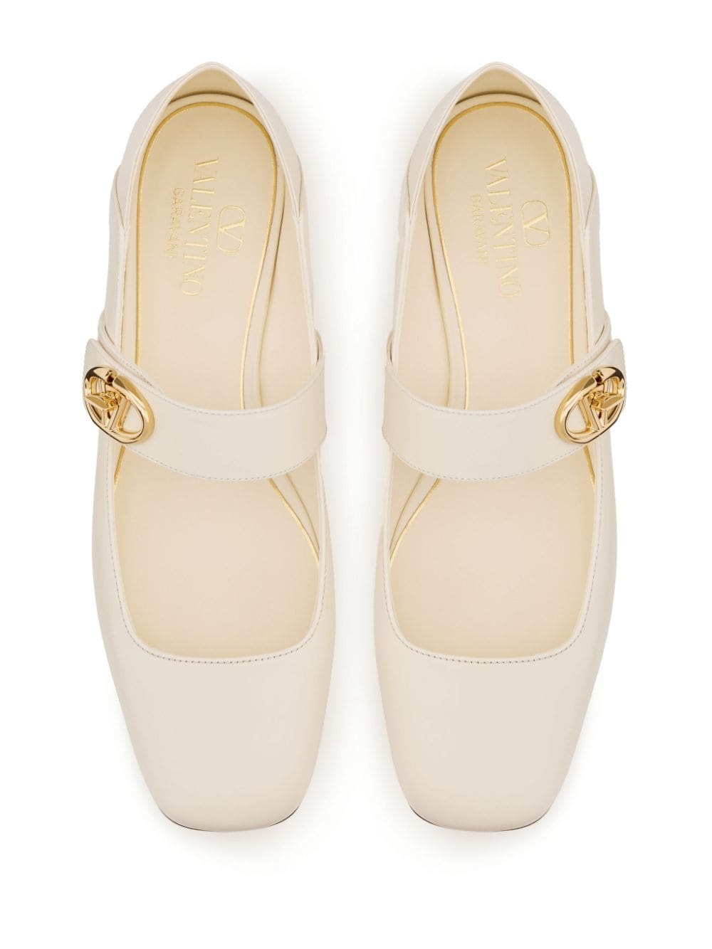 VALENTINO Elegant Mary-Jane Ballet Flats with VLogo Closure