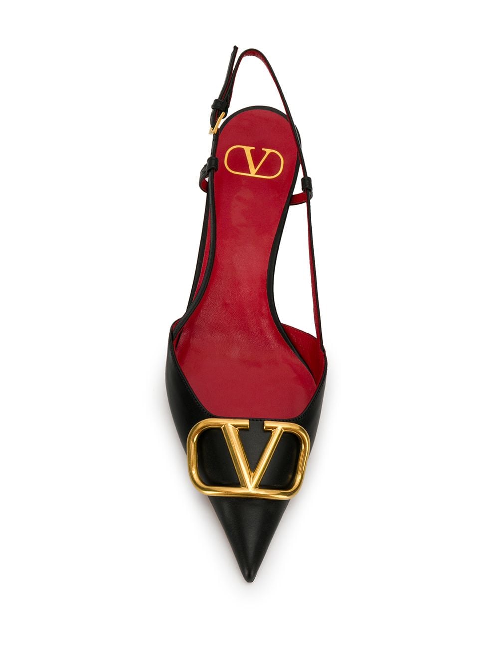 VALENTINO GARAVANI Signature VLOGO Leather Pumps with Back Strap