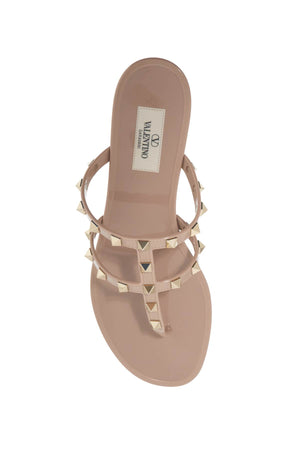 VALENTINO GARAVANI Rockstud Studded PVC Thong Sandals