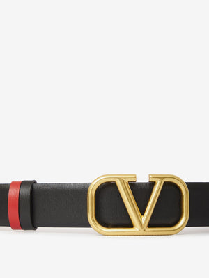 VALENTINO GARAVANI Chic Reversible Logo Buckle Belt 3cm