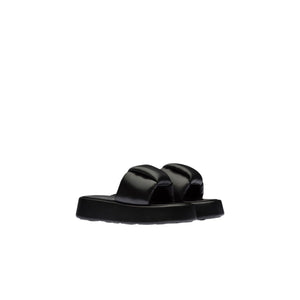 Miu Miu Nappa Sandals for Women in Nero - SS22 Collection