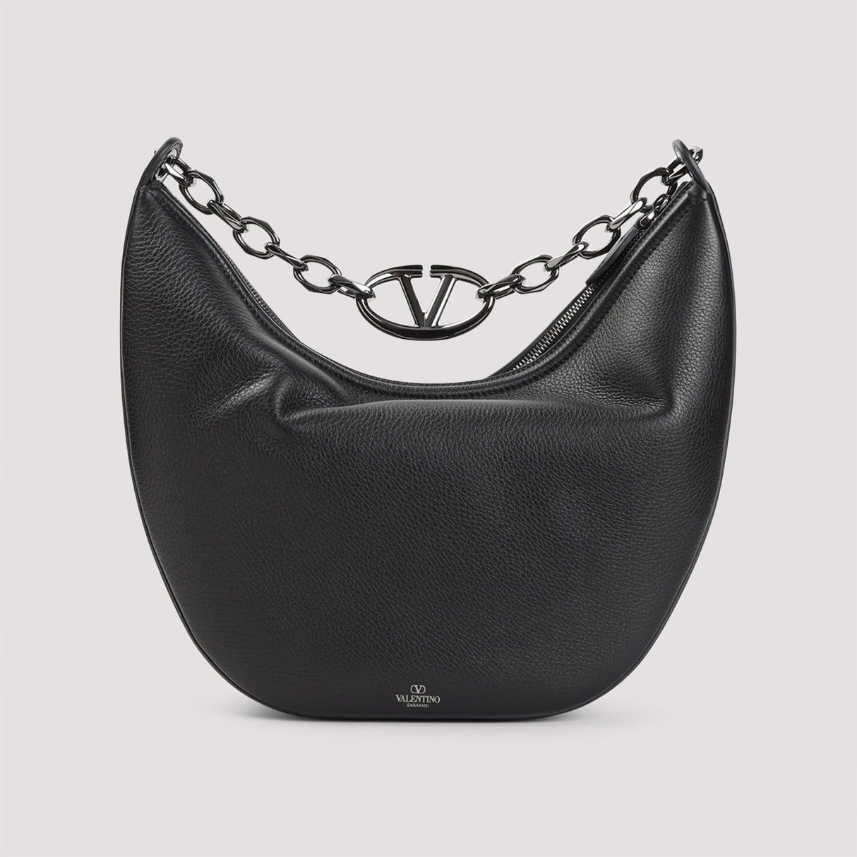 VALENTINO GARAVANI Moon Medium Hobo Handbag - Elegant Leather Design