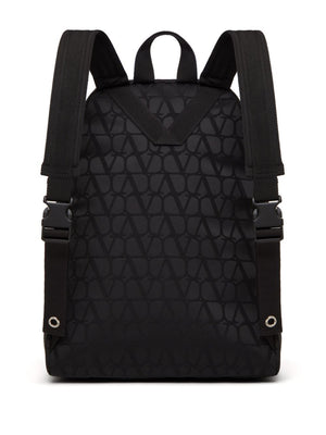 VALENTINO GARAVANI Iconograph Nylon Backpack with Adjustable Straps