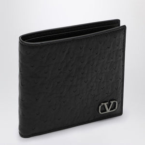 VALENTINO GARAVANI Signature VLOGO Black Leather Wallet