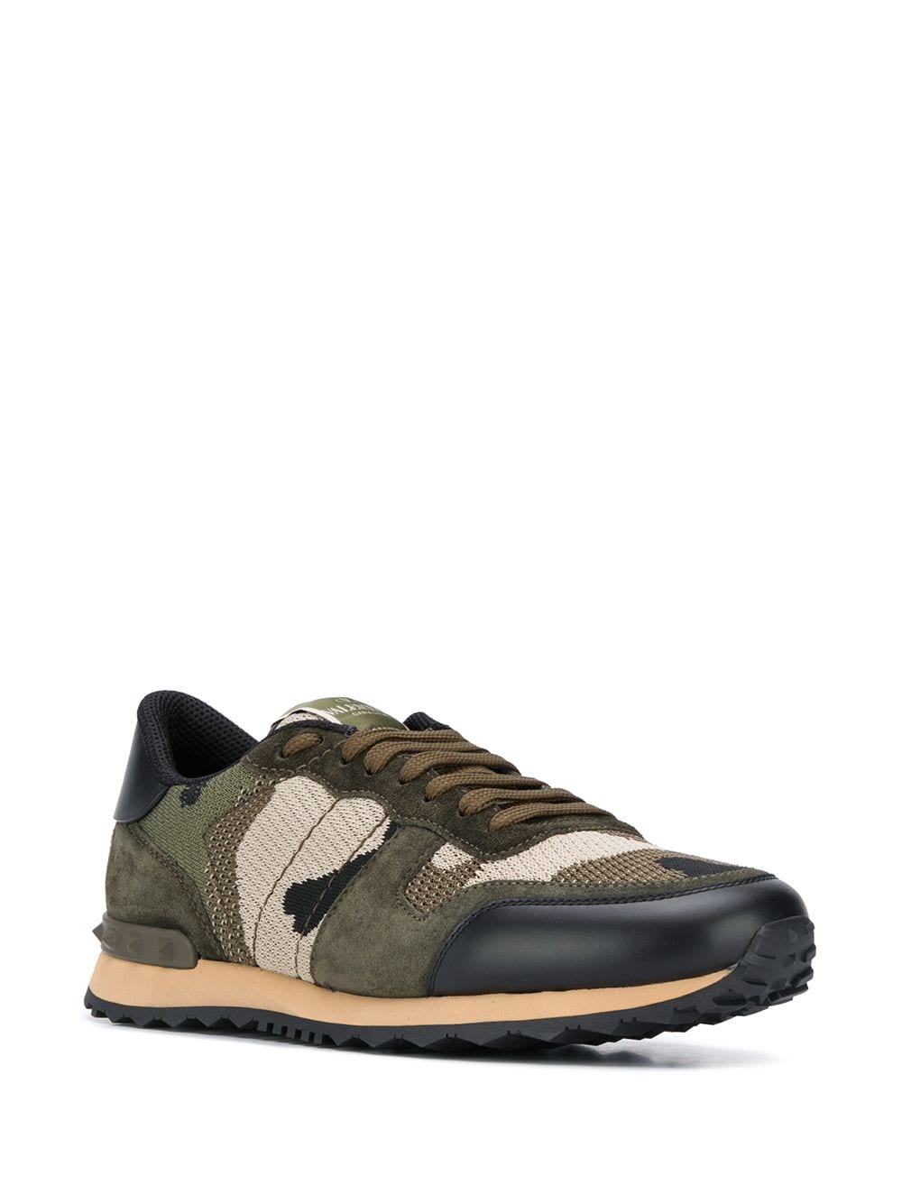 VALENTINO GARAVANI Rockrunner Camo Leather Sneakers