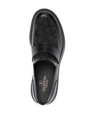 VALENTINO Iconic Black Loafers for Sophisticated Men