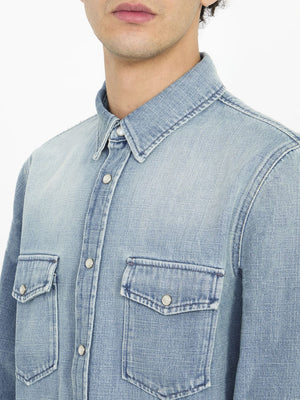 SAINT LAURENT Classic Denim Shirt for Men - SS24