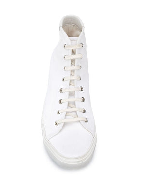 SAINT LAURENT Men's White Optic Low Top Sneakers for SS21