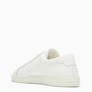 SAINT LAURENT White Leather Trainers for Men - SS24 Collection