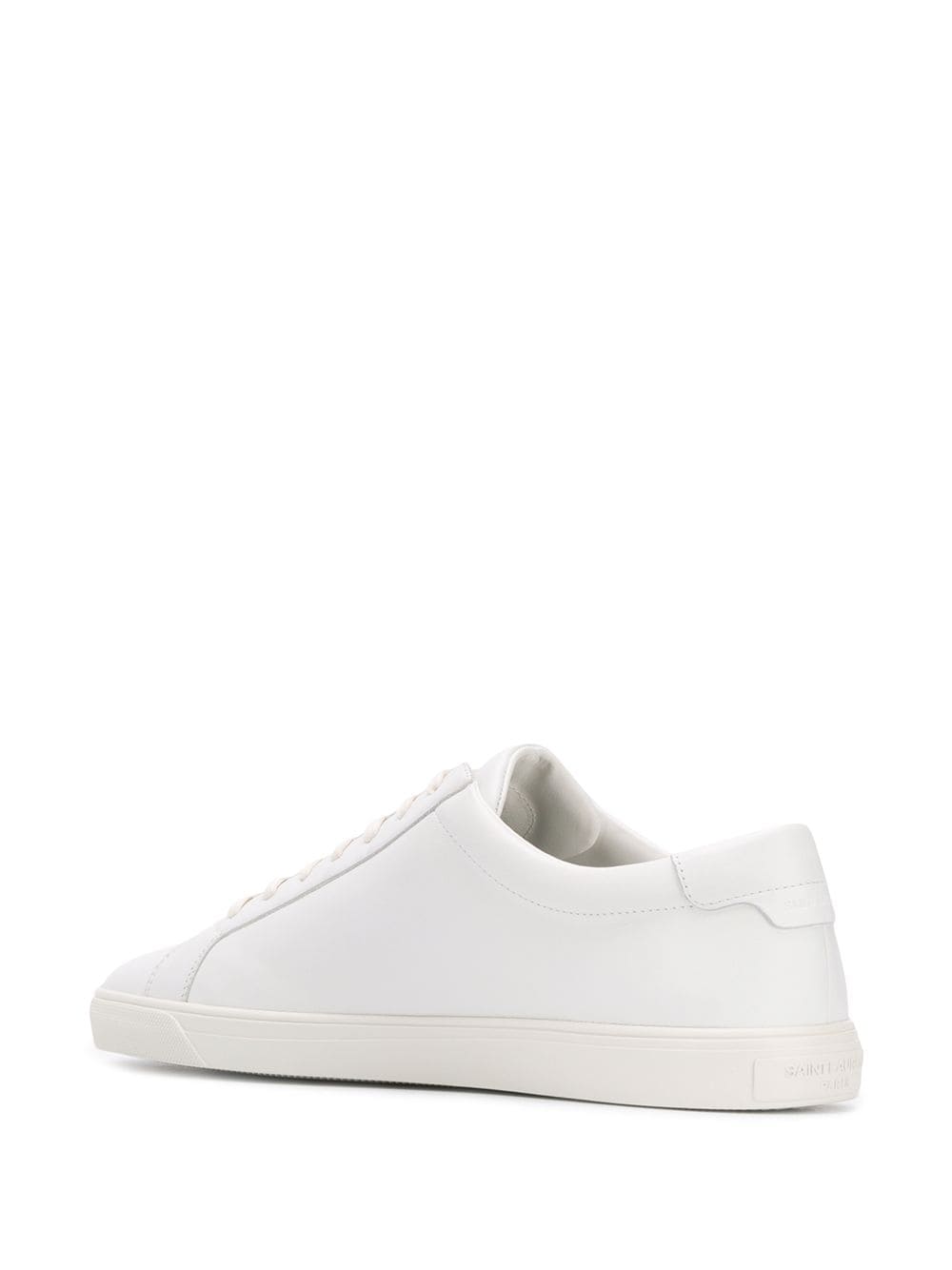 SAINT LAURENT Men's White Leather Low-top Sneakers for FW23