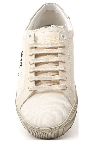 SAINT LAURENT Beige Court Sneakers for Women in SS24 Collection