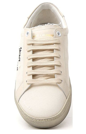 SAINT LAURENT Beige Court Sneakers for Women in SS24 Collection